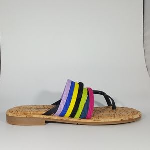 NR Rapisardi Multicolored Strappy Thong Sandal